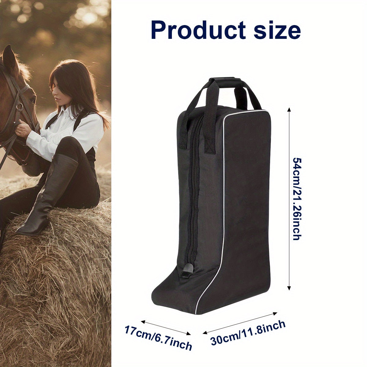 Equestrian Boots Bag Oxford Cloth Tall Riding Carrying for Riders