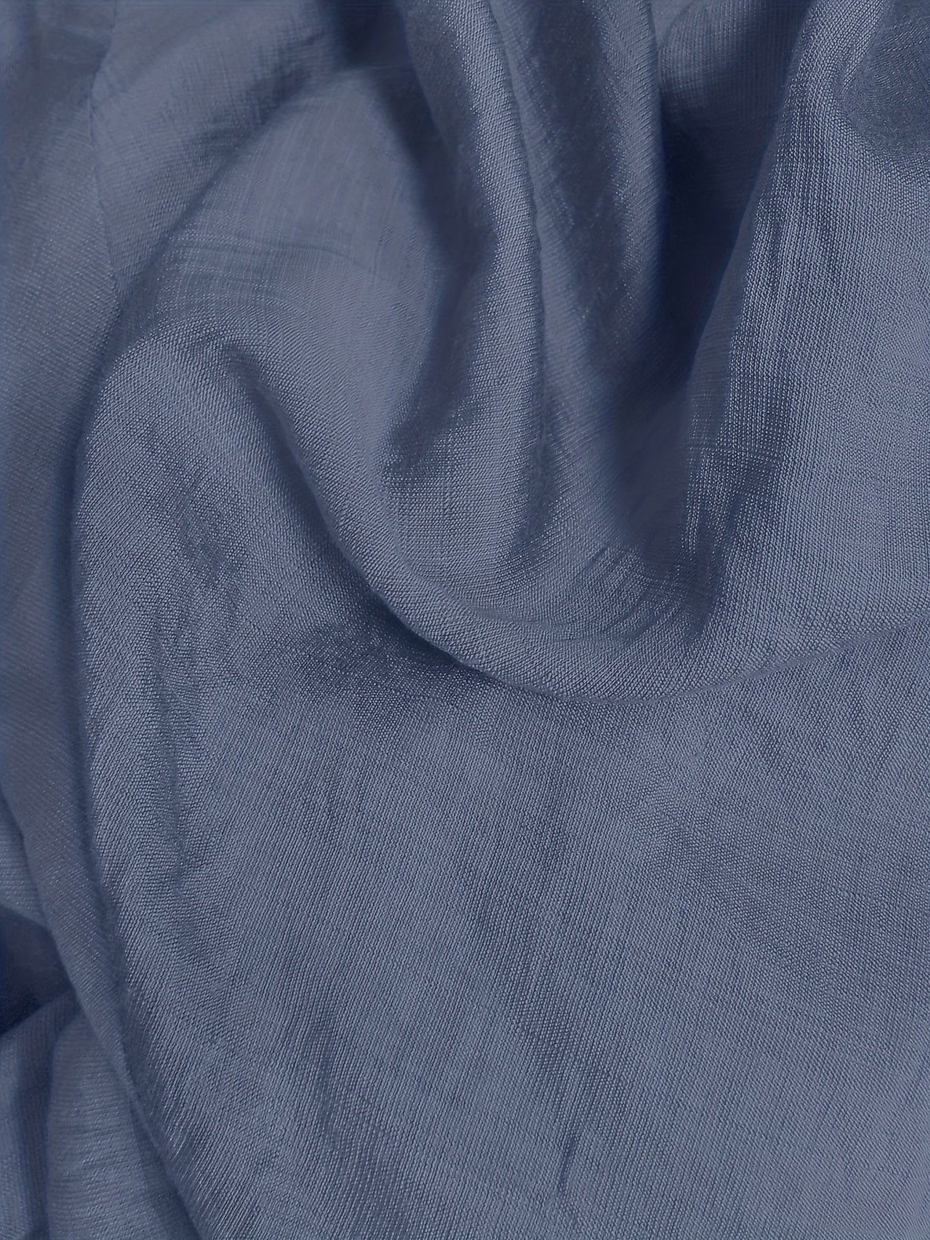 Solid Ruched Lantern Sleeve V Neck Top