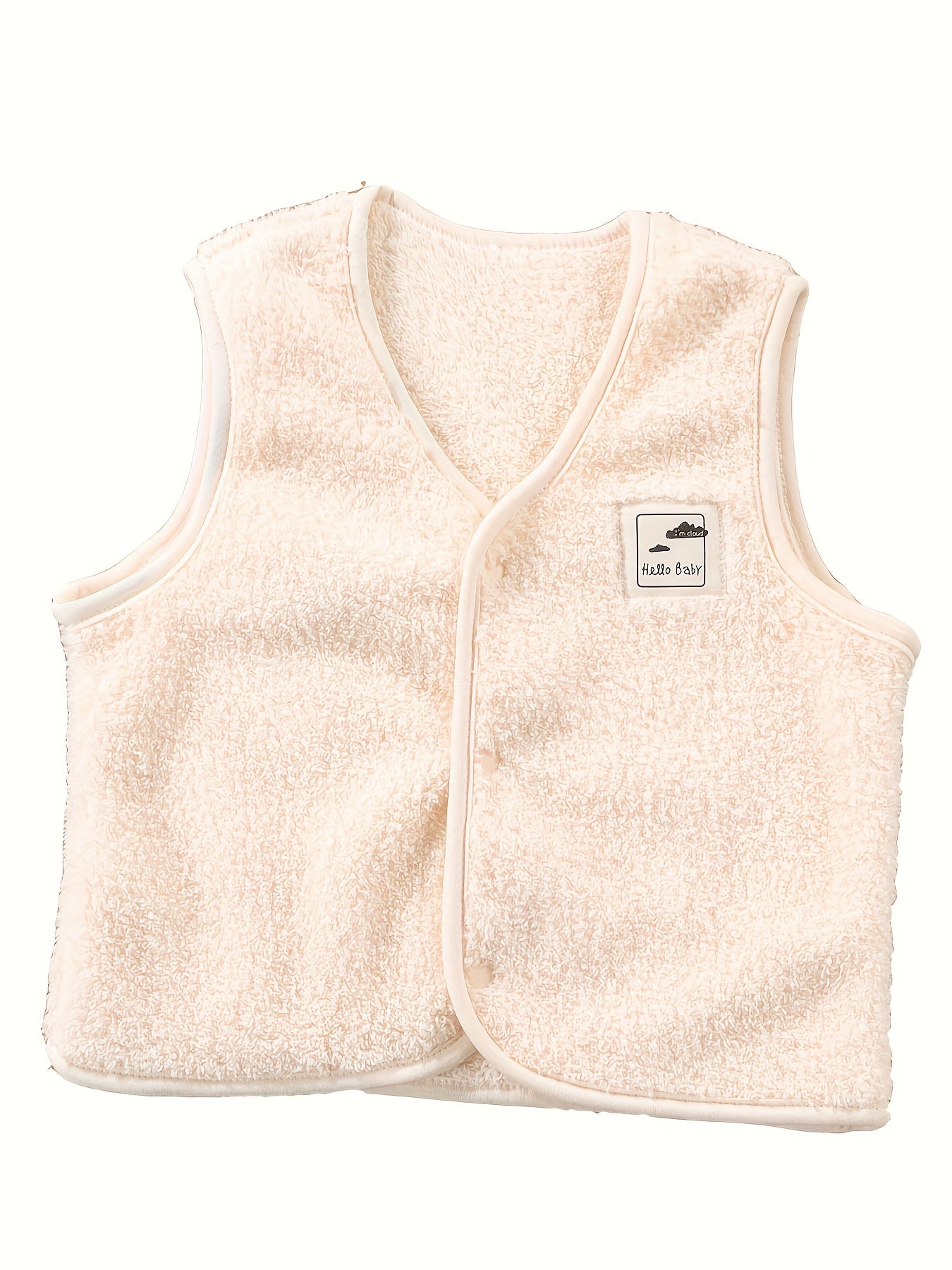 Toddler Girls Plush Button Vest Top Kids Clothes