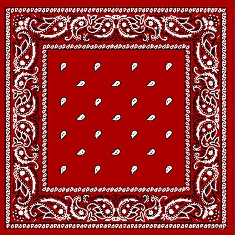 Red Floral Print Polyester Scarf Mature Style Decoration Square Scarf
