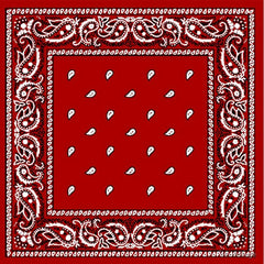 Red Floral Print Polyester Scarf Mature Style Decoration Square Scarf