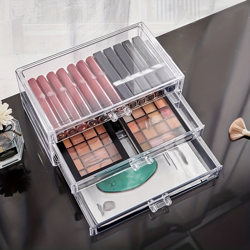 Clear Acrylic Cosmetic Display Case and Jewelry Storage Box