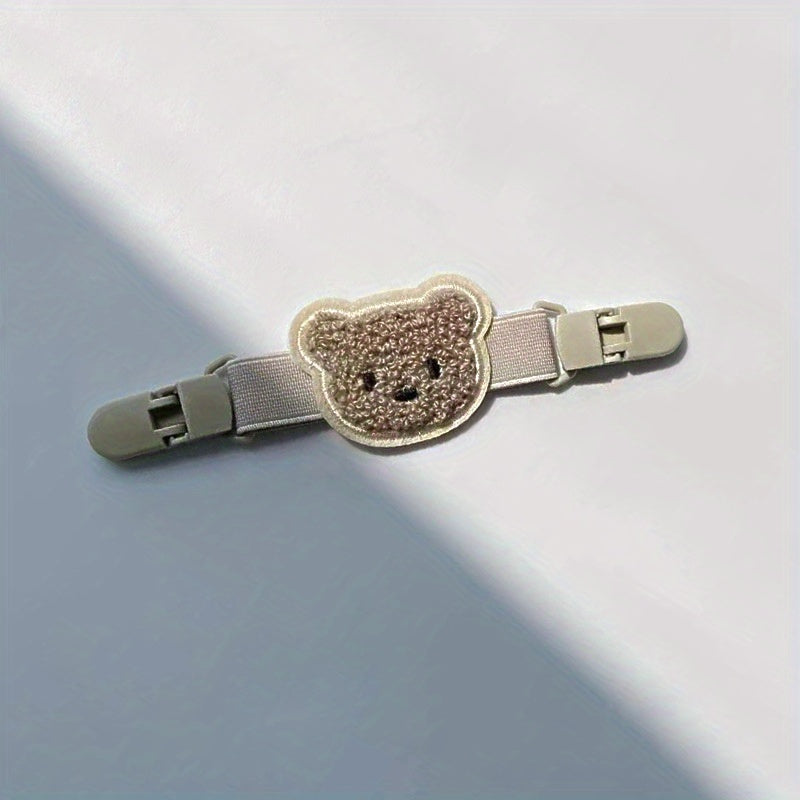 3pcs Kids Dress Strap Clips With Bear For Non Slip Shoulders Boys