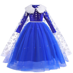 Ice Queen Cosplay Costume - Princess Dress with Cloak