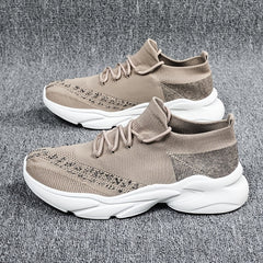 Women's Mesh Knit Sneakers Low Top Lace Up Casual Shoes