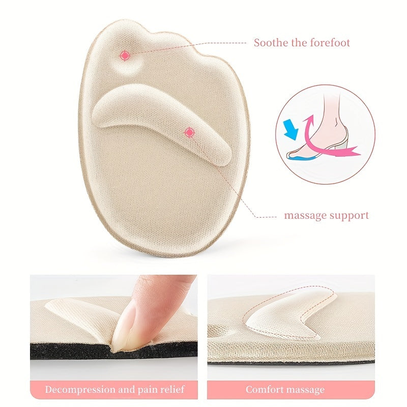 2pcs Anti Slip High Heel Insoles Gel Forefoot Inserts