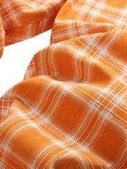 Men's Plaid Cotton Trousers Casual Pants