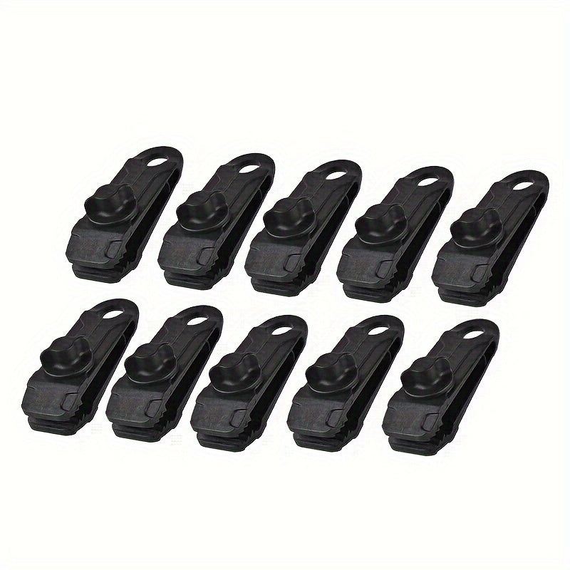 10PCS Awning Rope Clamps Tarpaulin Clip Tent Canopy Clip Buckle