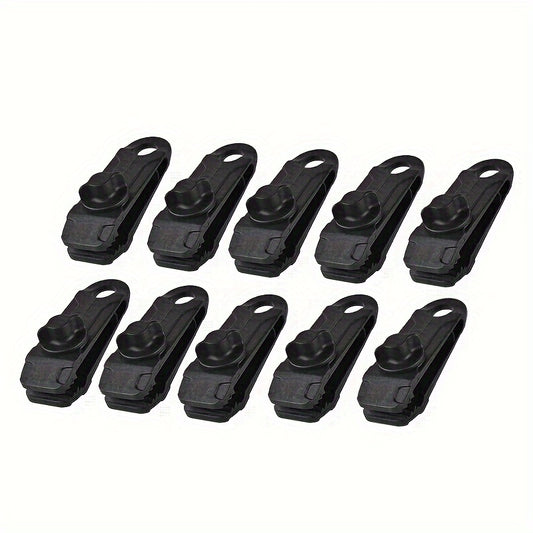10PCS Awning Rope Clamps Tarpaulin Clip Tent Canopy Clip Buckle