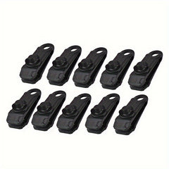 10PCS Awning Rope Clamps Tarpaulin Clip Tent Canopy Clip Buckle