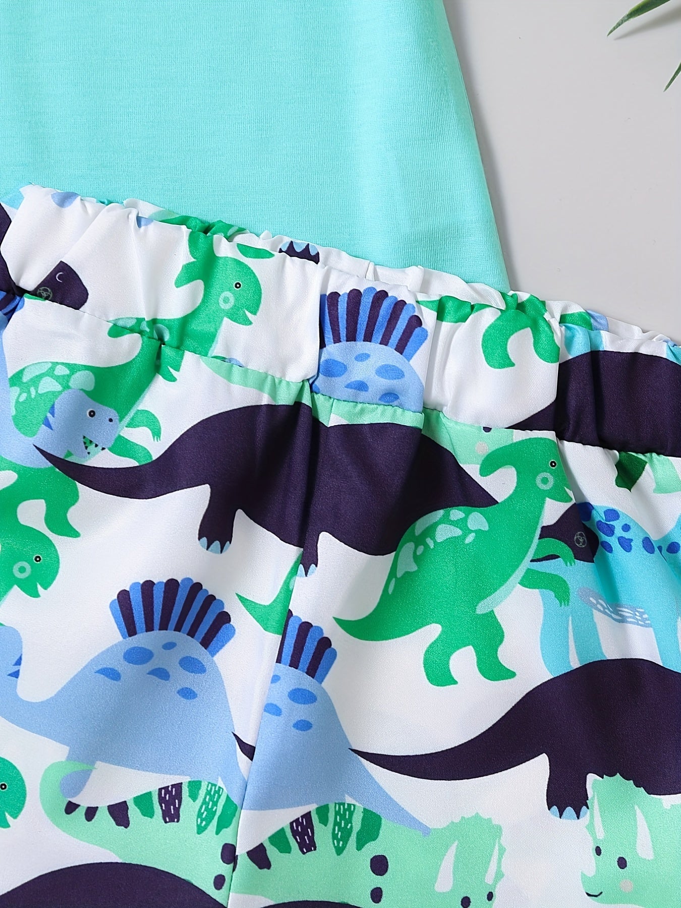 Boys Dinosaur Casual Outfit T shirt & Shorts Summer Clothes Set