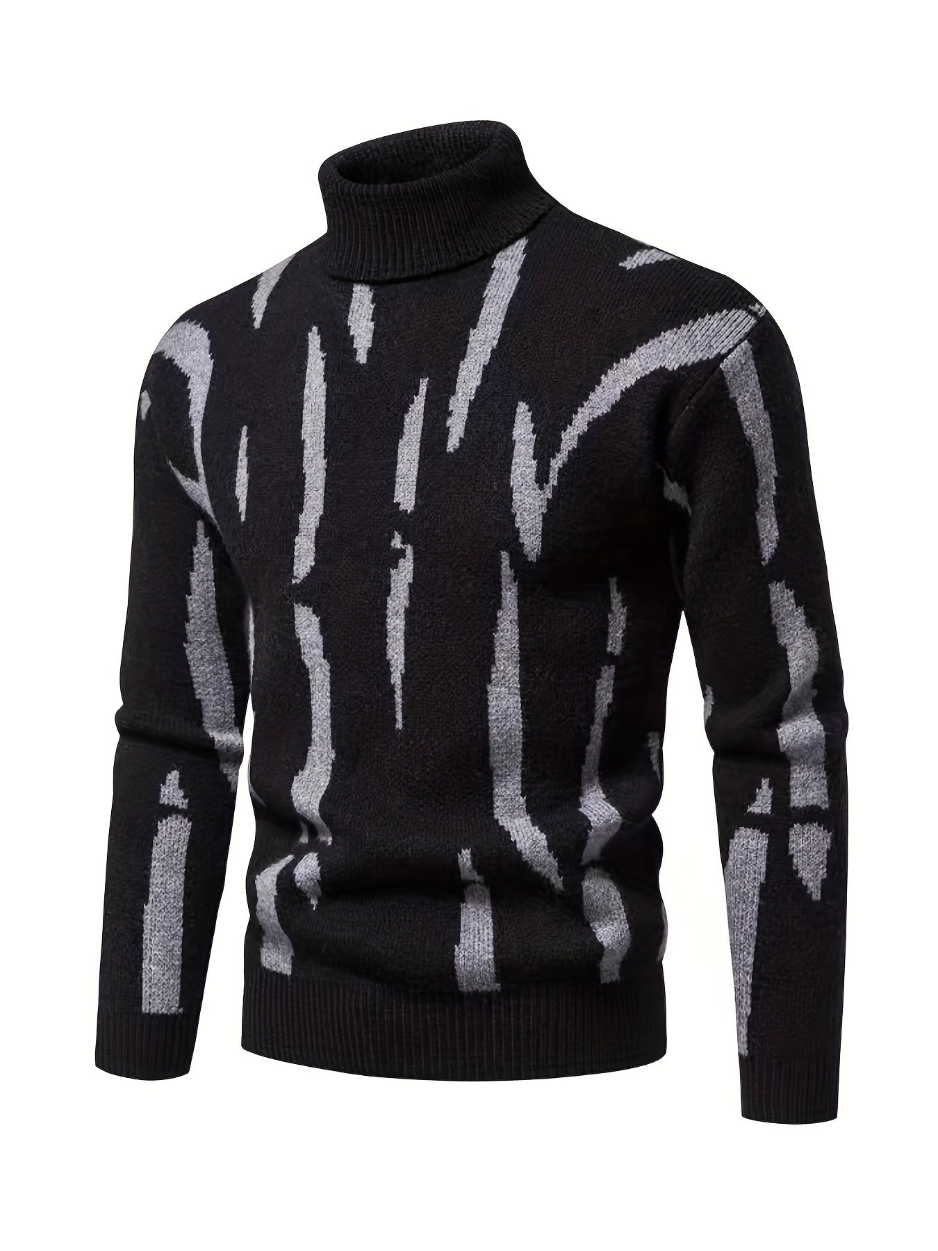 Men's Stretch Thermal Turtleneck Sweater - Stay Warm And Stylish