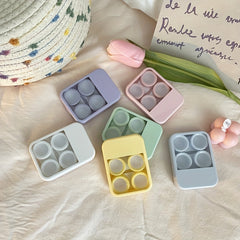 Travel Lens Case Box Mirror Tweezers Remover Tool Solution Bottle