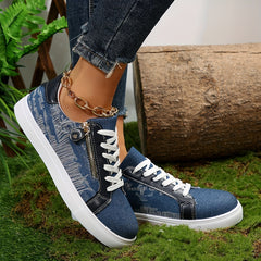 Women's Denim Skate Shoes Casual Low Top Walking Shoes