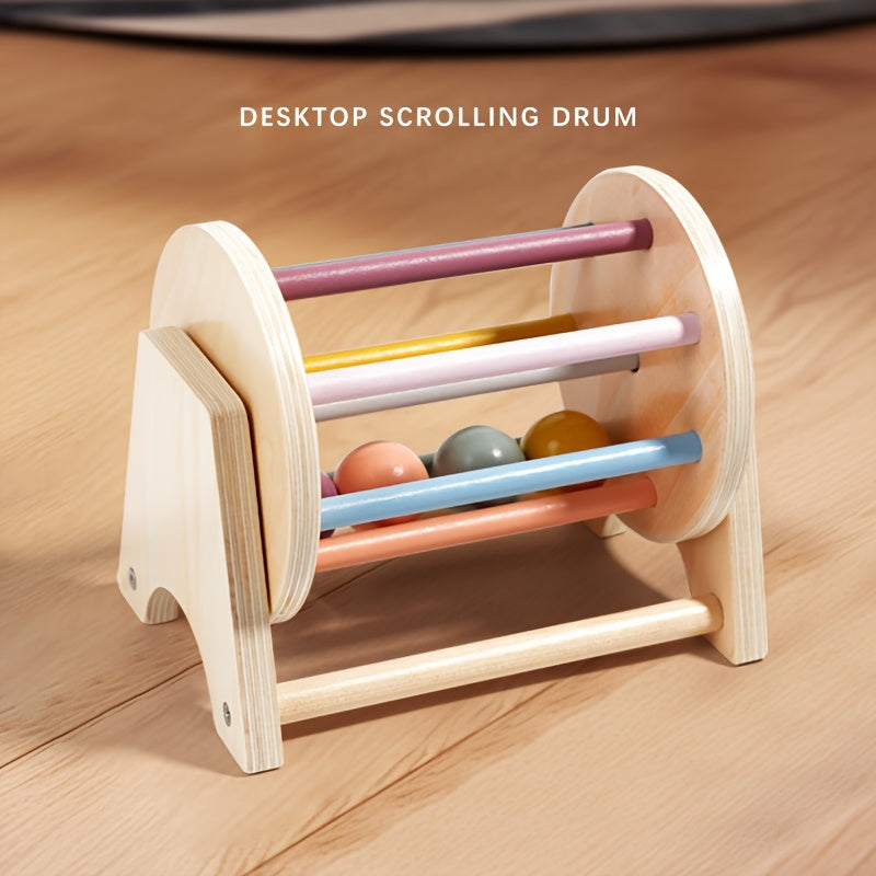 Wooden Rolling Drums Puzzle Spherical Music Toy