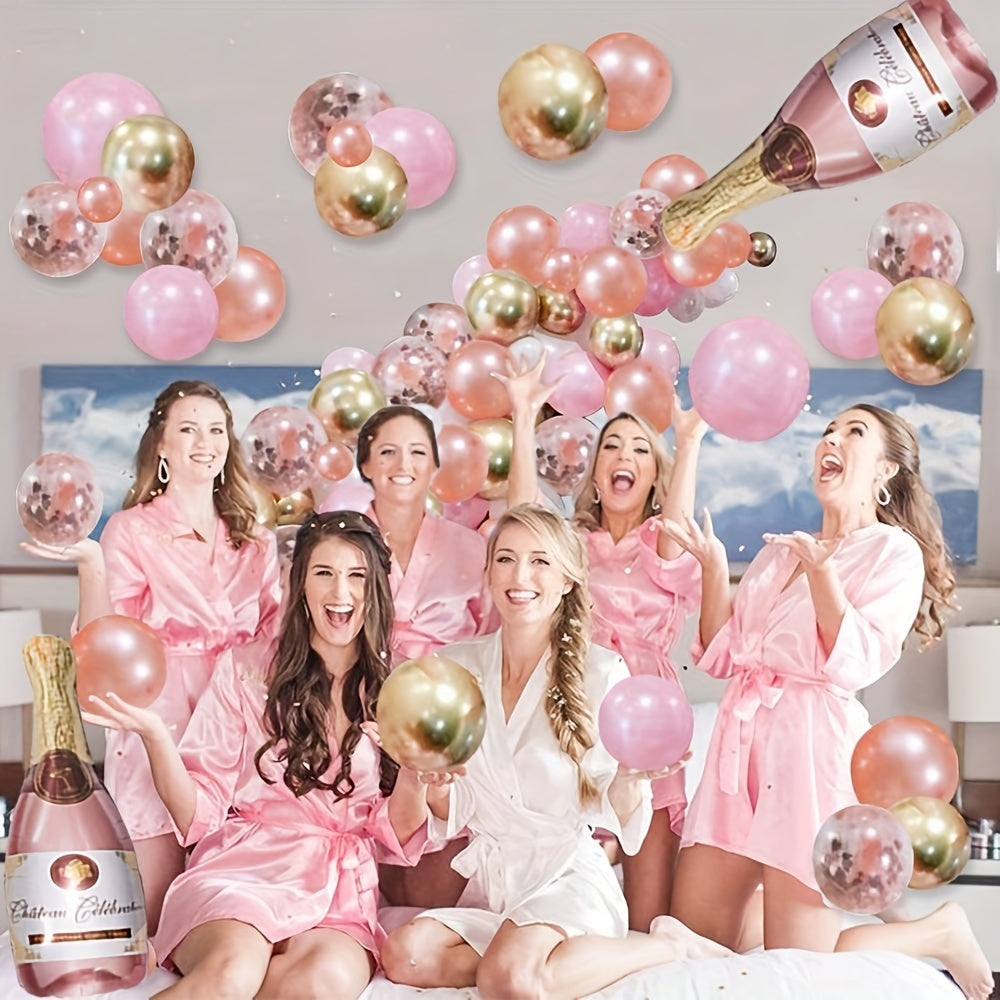 Pink 36" Wine Bottle Balloon Set Girls Birthday Party Decor Wedding Baby Shower
