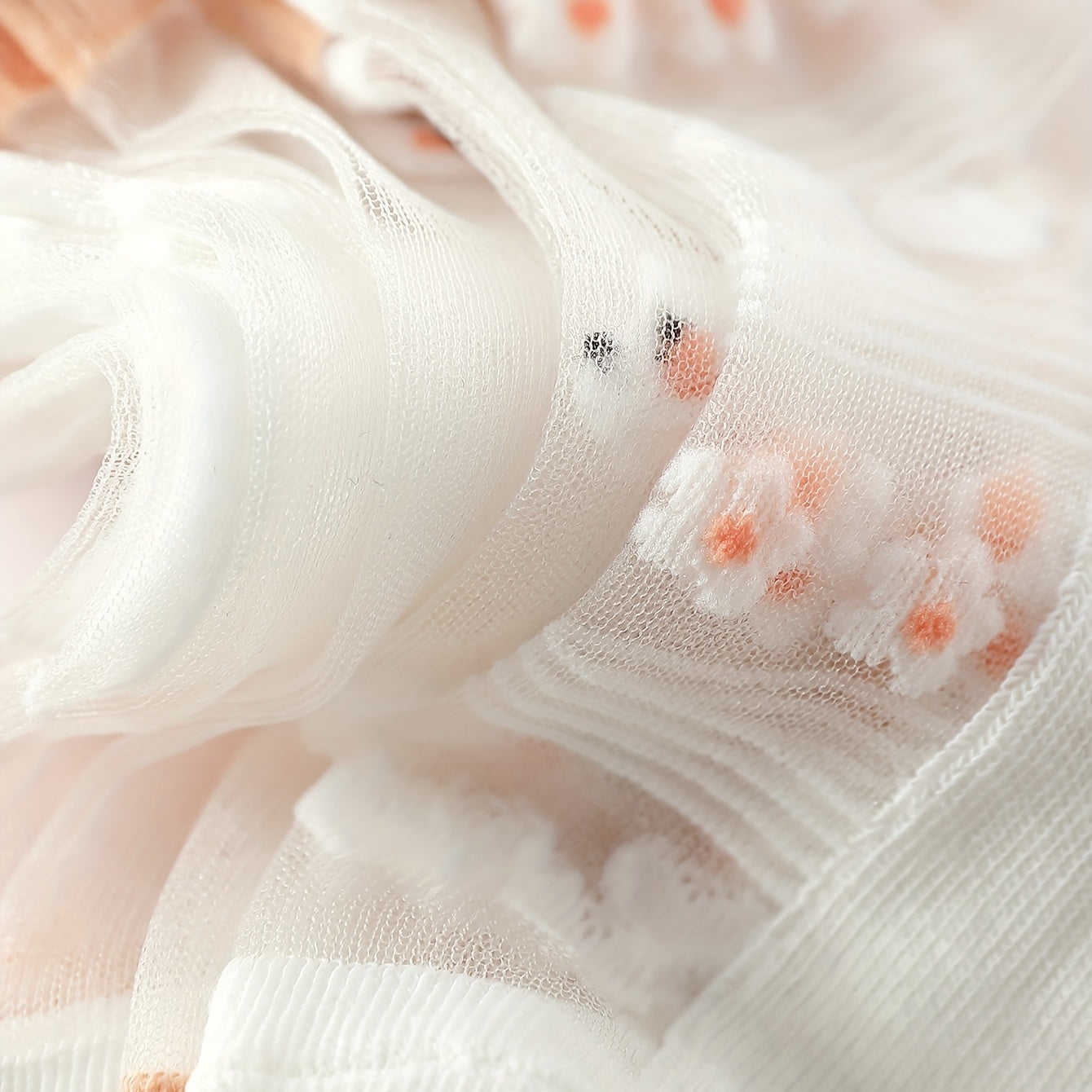 Girls Bunny Ice Silk Mesh Crew Socks For Kids