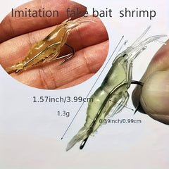 Luminous Soft Lure Bionic Shrimp Bait Freshwater Seawater Fishing