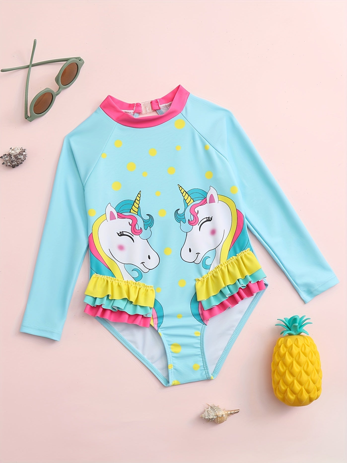 Toddler Girls Unicorn One Piece Swimsuit