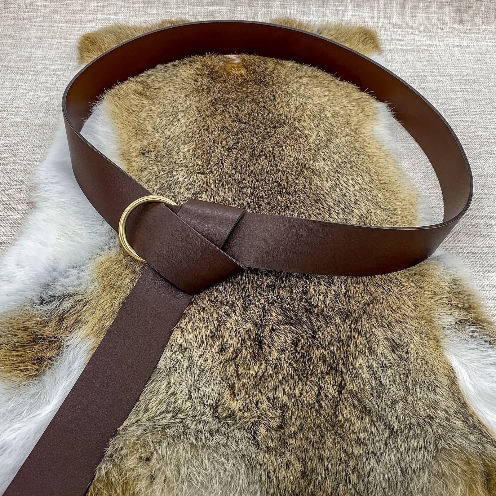 Vintage PU Leather Belt Celtic Knight Style Stage Props