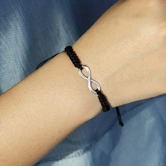 Infinity Symbol Braided Bracelet Adjustable Hand Jewelry Gift