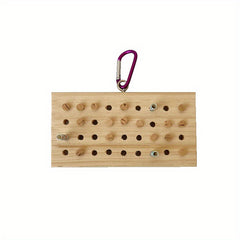 Parrot Bird Chewing Toy 30 Keys Hanging Wood Keyboard Toy