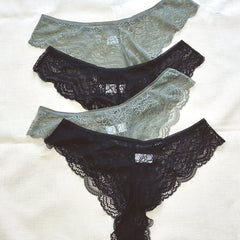 4 Pack Plus Size Lace Seamless Panties Set