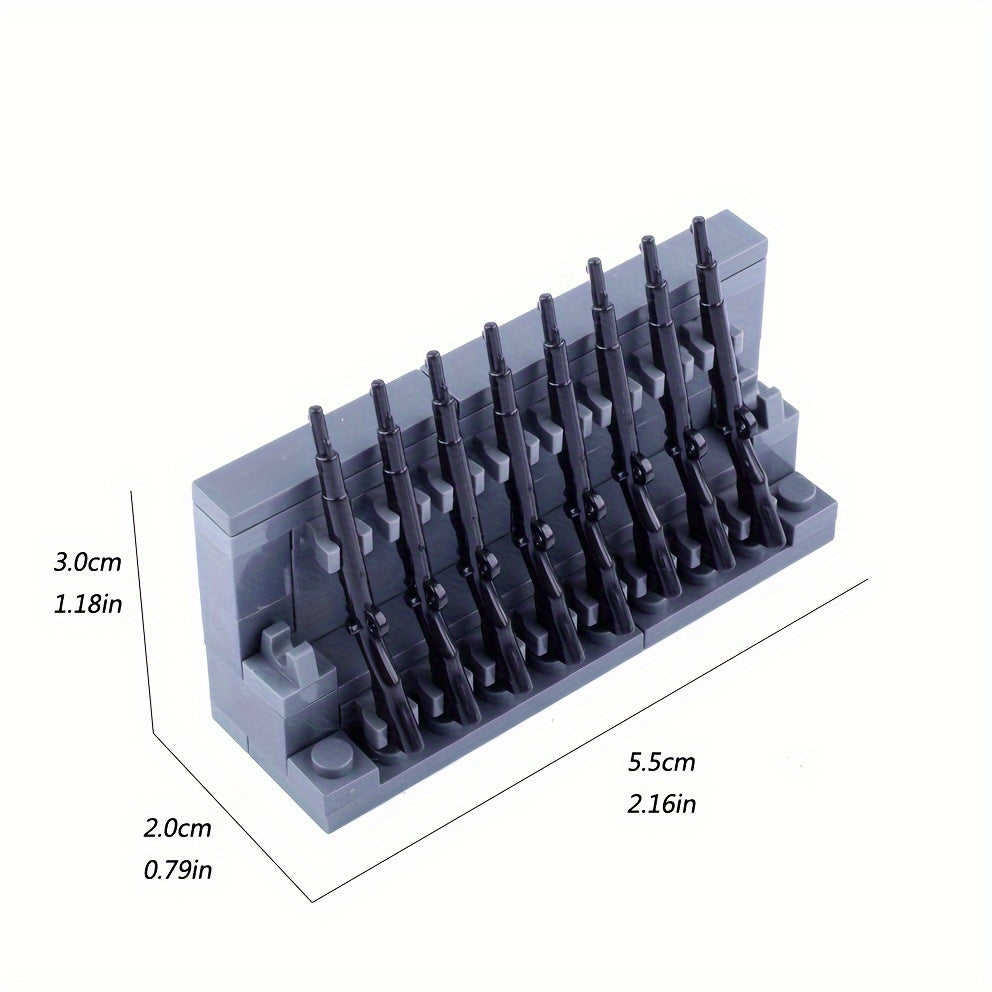 Military Gun Rack Equipment for Small Particle Building Blocks Toy