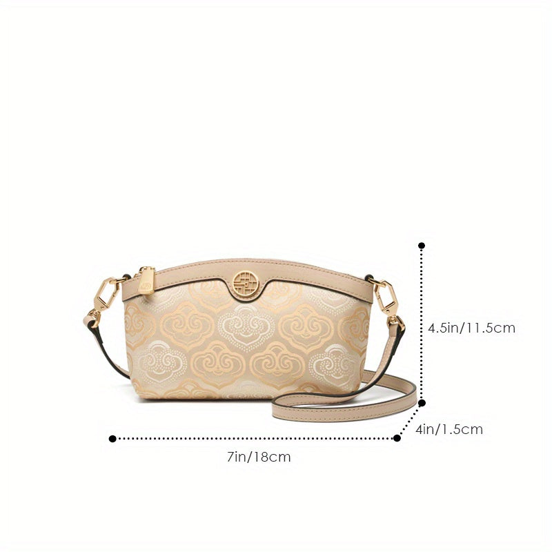 ZOOLER Small Cloud Embroidery Handbag Zipper Adjust. Strap