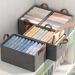 Foldable Storage Wardrobe Box Portable Large Capacity Clothing Organizer