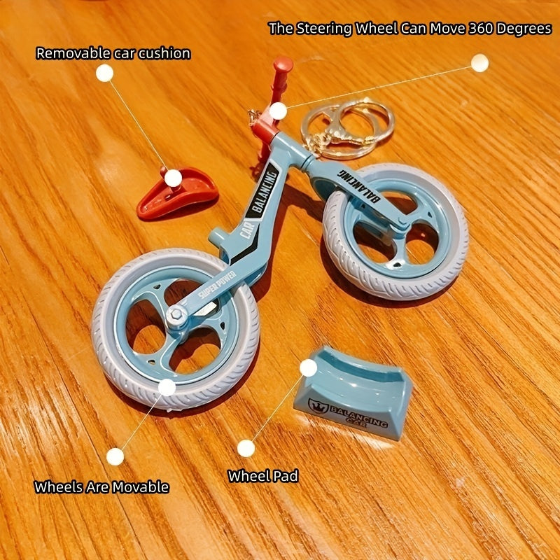 Movable Sliding Bicycle Key Chain Couple Jewelry Small Gift