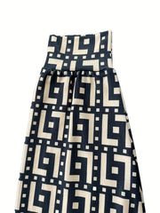 Women's Plus Geometric Print Top & Tank Dress Set