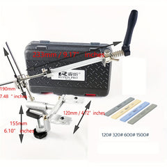 Knife Sharpener Set with 4 Whetstones 360 Rotation Stainless Steel