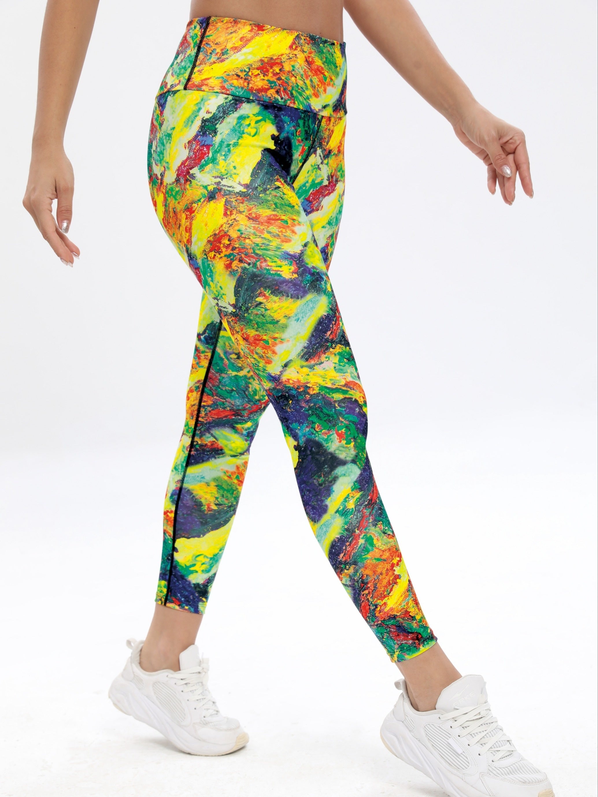 Printed High Waist Yoga Leggings Women's Activewear