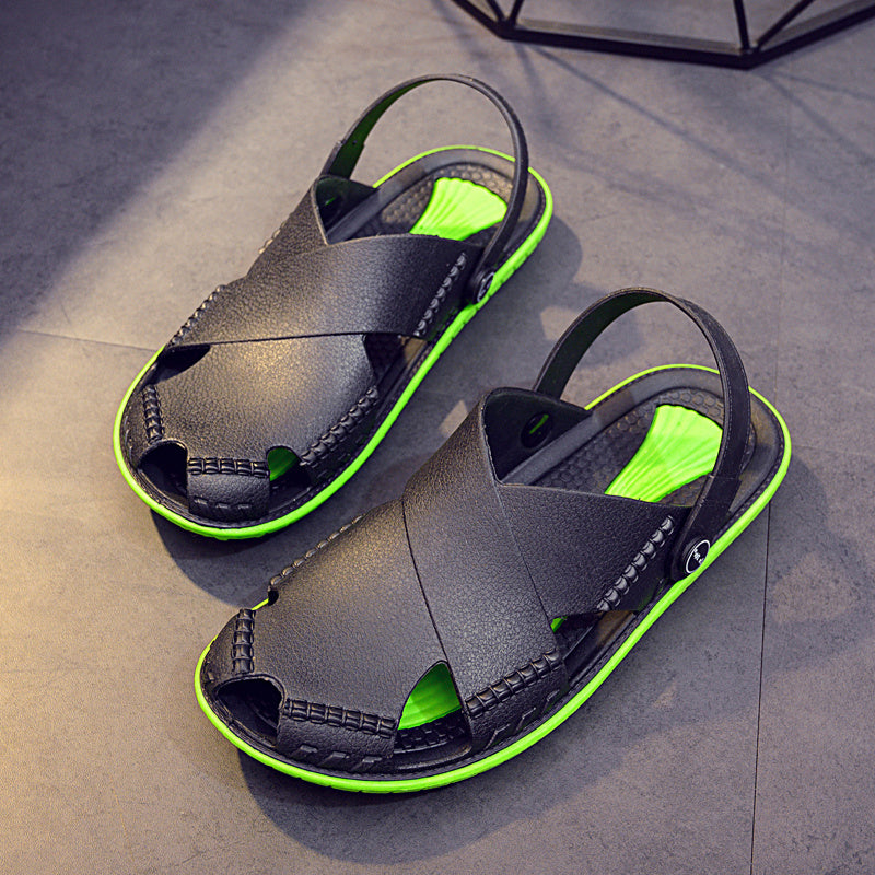 Men's Latex Sandals Breathable Slip On Shoes For Summer