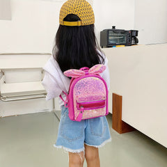 Sequin Princess Backpack with Bow Decoration