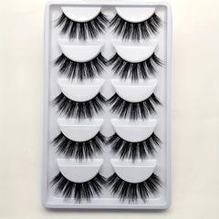 5 Pairs 3D Fluffy False Eyelashes Natural Volume Thick Makeup Lashes