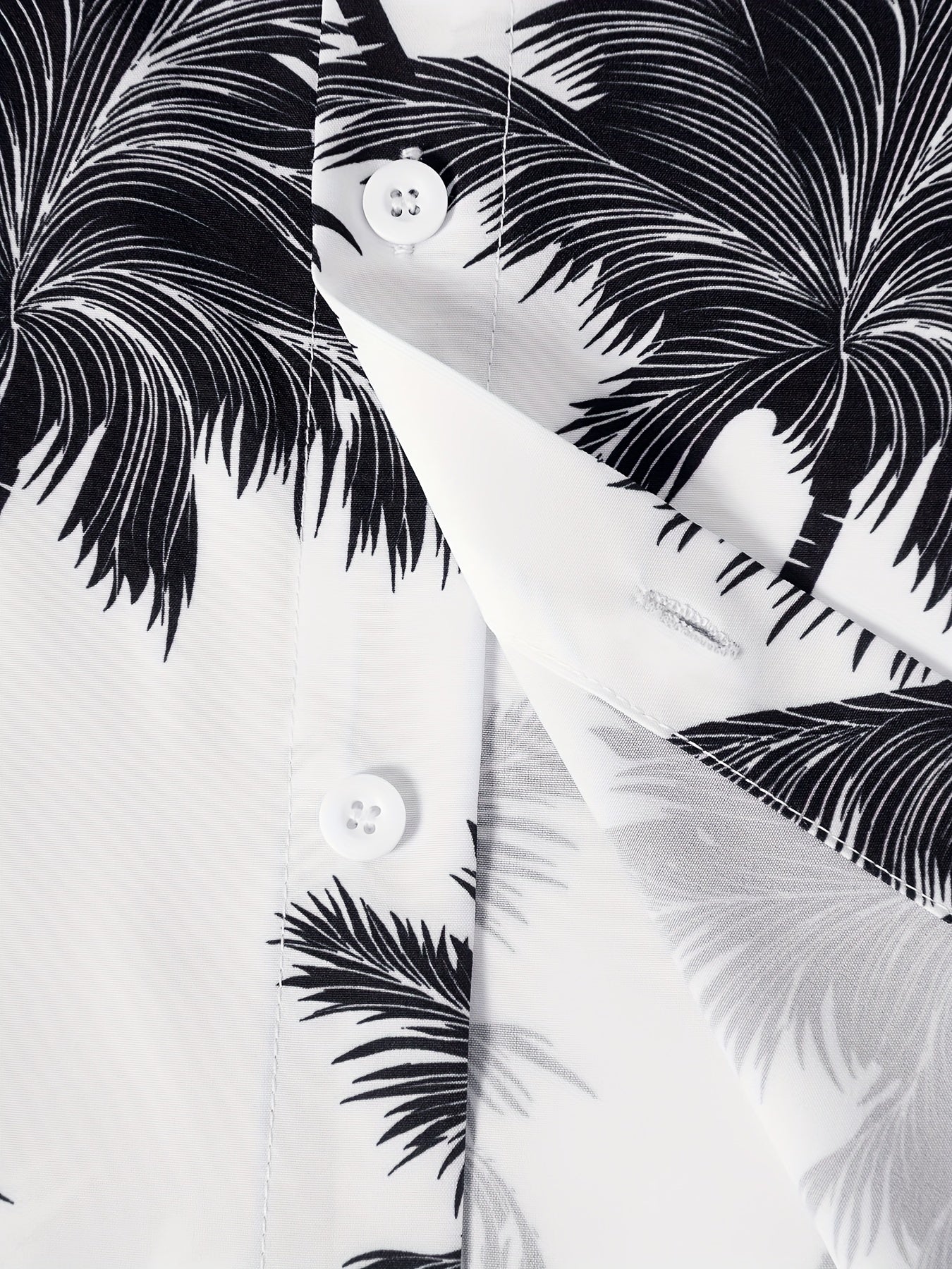 Men's Hawaiian Shirt Coconut Tree Print Short Sleeve Button Up