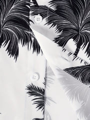 Men's Hawaiian Shirt Coconut Tree Print Short Sleeve Button Up