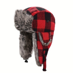 Plush Trapper Hat for Men and Women Winter Outdoor Ski Hat
