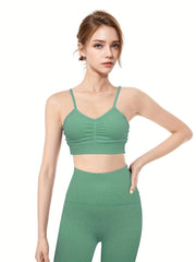High Stretch Yoga Set Crop Top & Leggings Sporty Suit