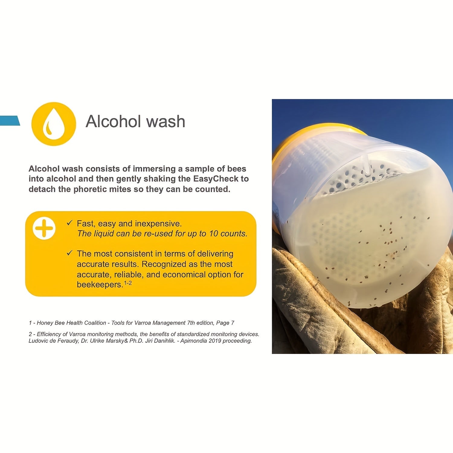 Beekeeping Mite Testing Bottle for Varroa Mite Monitoring