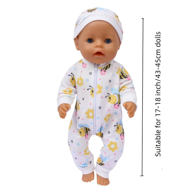 Bee and Unicorn Doll Clothing Set for 17-18 Inch Dolls
