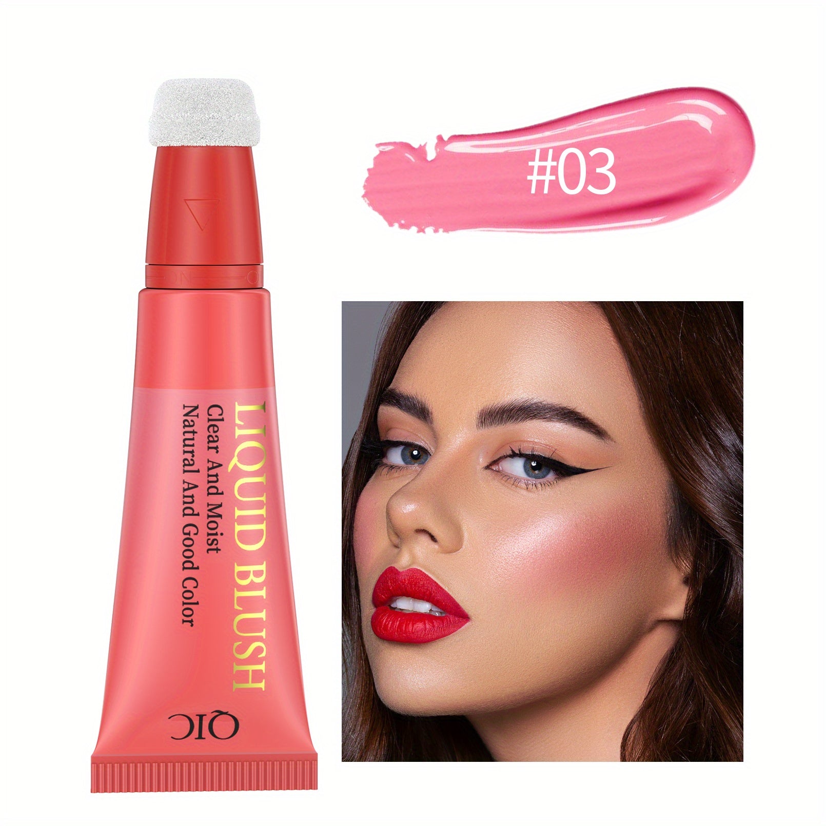 6-Color Hydrating Blush Cream, Long-Lasting & Waterproof Liquid Rouge