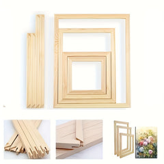 2pcs Wooden Desktop Picture Frame for Wall Hanging DIY Solid Wood