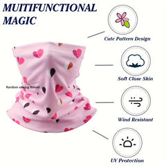 Kids Double Sided Neck Cover Balaclava Safety Sports Headwear