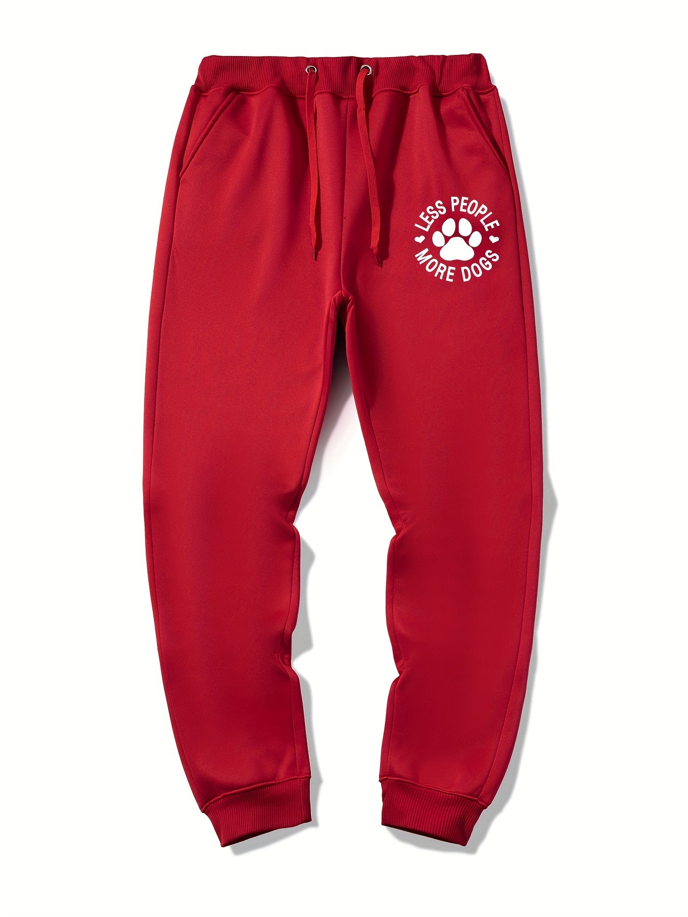 Dog Lover Graphic Drawstring Joggers Men's Sweatpants