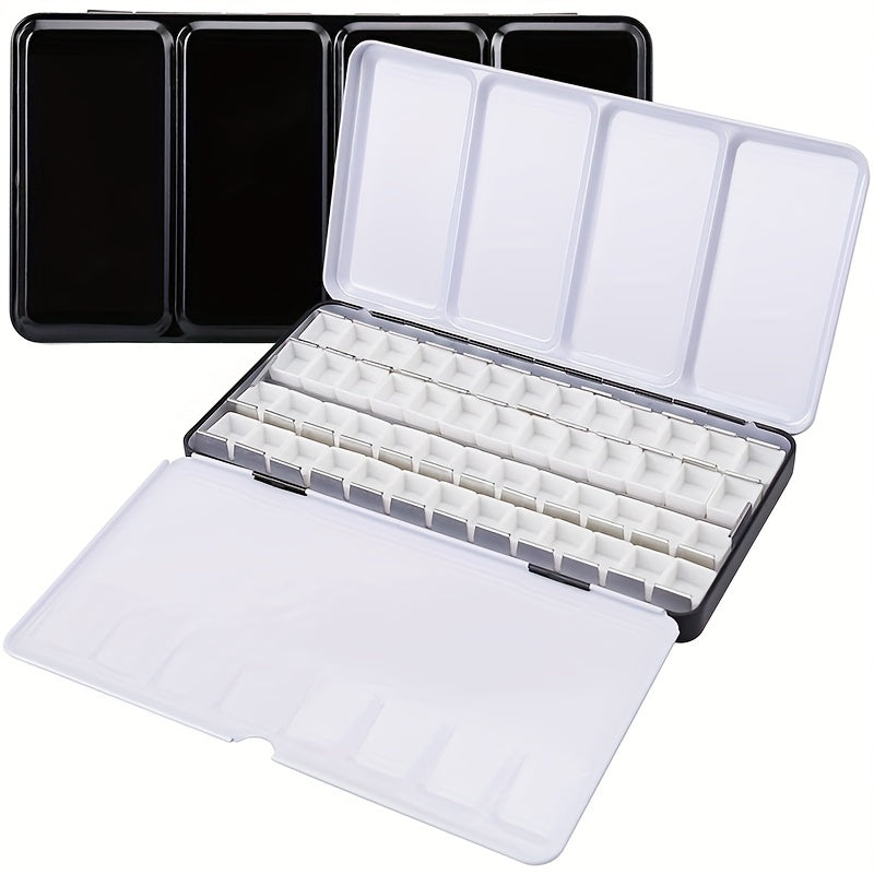 Metal Watercolor Tin Palette with 14 Half Pans for DIY Travel Palette