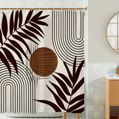 Abstract Leaf Pattern Shower Curtain 152x182cm