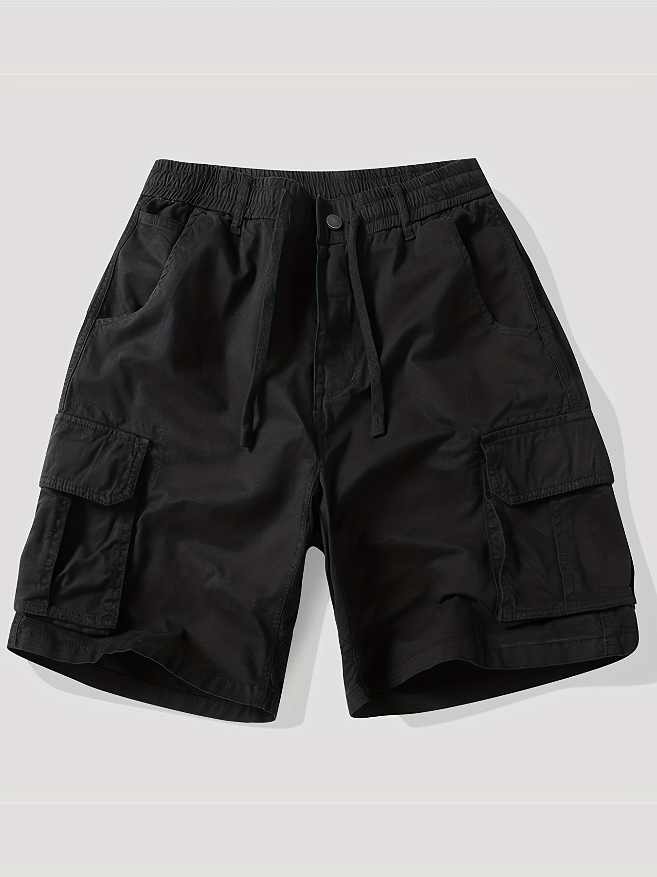 Men's Casual Cargo Elastic Waist Shorts For Summer Outdoor